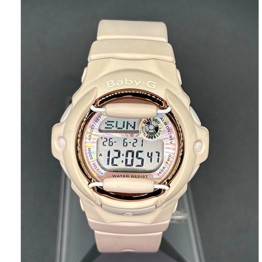 Casio Baby-G BG169G-4 Pink Champagne Gold Digital Women's Watch NIB Discontinued